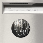 クリスタルシャンデリアシックモノグラムイニシャル磁石 マグネット (インサイチュ (食洗機))