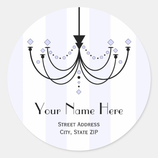 クリスタルシャンデリア住所 シールシール ラウンドシール (正面)