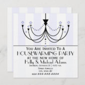 クリスタルシャンデリア新築祝いパーティー招待状 招待状 (正面/裏面)
