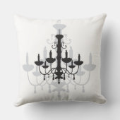 クリスタルシャンデリア黒ゴシックと影 クッション (裏面)