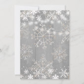 クリスタルシルバー雪の冬のリハーサルディナー 招待状 (裏面)