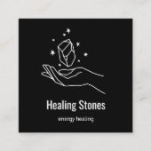 クリスタルジェムストーンエネルギーヒーラー スクエア名刺 (正面)