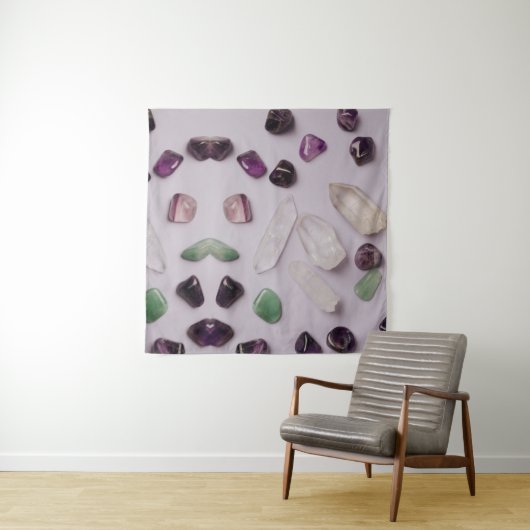 クリスタルジェムズヨガエネルギーウォールアートタペストリー タペストリー (インサイチュ(横))