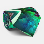 クリスタルジュエルグリーンエメラルドジェムストーンメイ誕生日 ネクタイ (ロール)