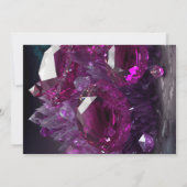 クリスタルジュエルトーンガンルビーレッド7月誕生日 招待状 (裏面)