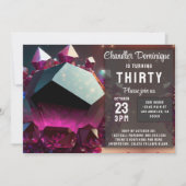 クリスタルジュエル山羊座ガーネット1月誕生日 招待状 (正面)