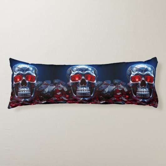 クリスタルスカルとルビーレッドアイズ抱き枕 ボディピロー (正面)