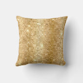 クリスタルスタイリッシュ金ゴールドフェイクブラックダイヤモンドモノグラム クッション (裏面)