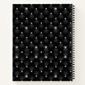 クリスタルスタイリッシュ銀フェイクブラック・ダイヤモンド・モノグラム ノートブック (裏面)