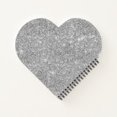 クリスタルスタイリッシュ銀フェイクブラック・ダイヤモンド・モノグラム ノートブック (裏面)