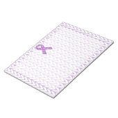 クリスタルスタイルピンクリボン認識度ニット ノートパッド (アングル)