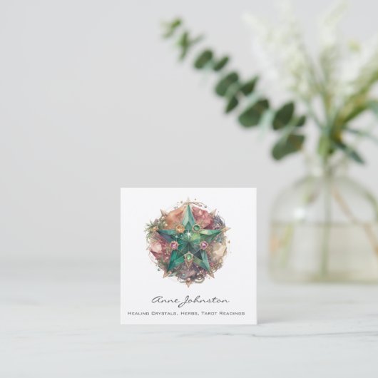 クリスタルスタースクエアビジネスカード スクエア名刺 (スタンド正面)