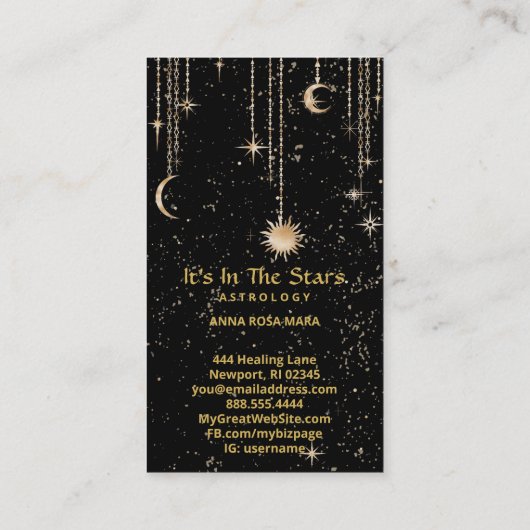 *~*クリスタルスタースサンアストロロジー 名刺 (裏面)