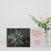 クリスタルスター年次ホリデーフォトカード シーズンカード (スタンド正面)