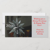 クリスタルスター年次ホリデーフォトカード シーズンカード (正面)