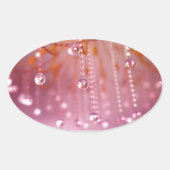 クリスタルステッカーの夕日 楕円形シール (正面)