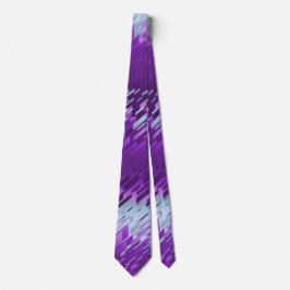 クリスタルストライプのプリズムスペクトルバイオレット両面 ネクタイ
