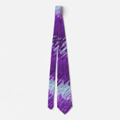 クリスタルストライプのプリズムスペクトルバイオレット両面 ネクタイ (裏面)