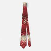 クリスタルストライプのプリズムスペクトル赤両面 ネクタイ (正面)