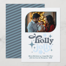 クリスタルスノーフォール モダンブルーのクリスマスフォト