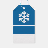 クリスタルスノーフレークのクリスマスギフトタグ ギフトタグ (裏面)