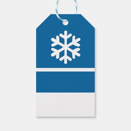 クリスタルスノーフレークのクリスマスギフトタグ ギフトタグ (裏面)