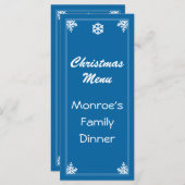 クリスタルスノーフレークのクリスマスメニュー メニュー (正面/裏面)
