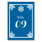 クリスタルスノーフレークのクリスマス番号テーブル番号 テーブルナンバー (裏面)