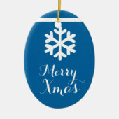 クリスタルスノーフレーククリスマスクリスマスオーナメント セラミックオーナメント (正面)