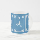 クリスタルスノーフレーククリスマスフロストグラスコーヒーM フロストグラスマグカップ (正面右)