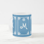 クリスタルスノーフレーククリスマスフロストグラスコーヒーM フロストグラスマグカップ (正面左)