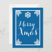 クリスタルスノーフレーククリスマスホリデーポストカード シーズンポストカード (正面/裏面)