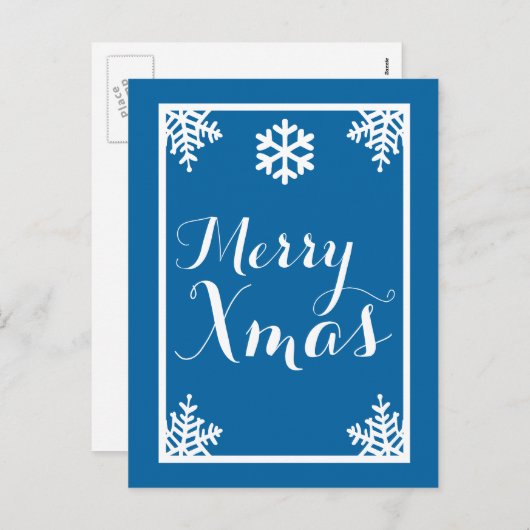 クリスタルスノーフレーククリスマスホリデーポストカード シーズンポストカード (正面/裏面)