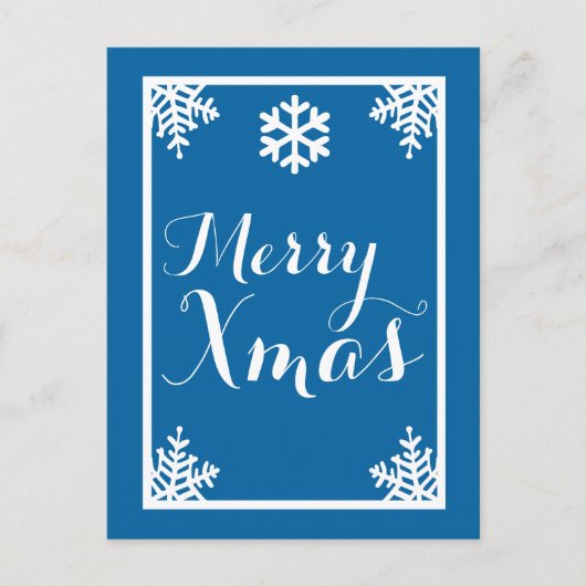 クリスタルスノーフレーククリスマスホリデーポストカード シーズンポストカード (正面)