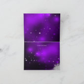 クリスタルスノーフレークパープルクリスマスカード シーズンカード (内部)