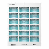 クリスタルスノーフレークブルーウィンター住所 シール (フルシート)