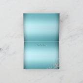 クリスタルスノーフレークブルークリスマスサンキューカード サンキューカード (内部)