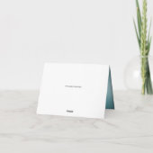 クリスタルスノーフレークブルークリスマスサンキューカード サンキューカード (裏面)