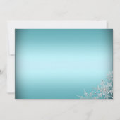 クリスタルスノーフレークブルークリスマスパーティー 招待状 (裏面)