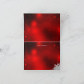 クリスタルスノーフレークレッドクリスマスカード シーズンカード (内部)