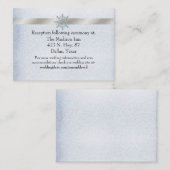 クリスタルスノーフレーク冬のウェディングエンクロージャカード エンクロージャーカード (正面/裏面)