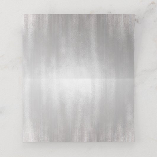 クリスタルスノーフレーク冬ウェディングフォールディング座席表 プレイスカード (内部開封)