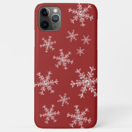 クリスタルスノーフレーク赤いiPhoneケース iPhone 11 Pro Maxケース