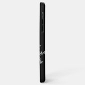 クリスタルスノーフレーク黒iPhoneケース Case-Mate iPhoneケース (裏面/左)