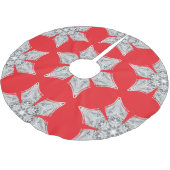 クリスタルスノーフレーク –  ブラッシュドポリエステルツリースカート (アングル)