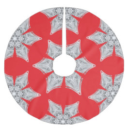 クリスタルスノーフレーク –  ブラッシュドポリエステルツリースカート