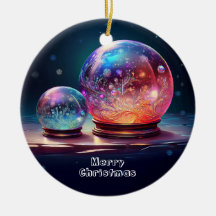 クリスタルスノーボール クリスマス ホリデー オーナメント