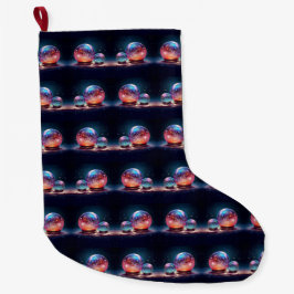 クリスタルスノーボール ホリデーストッキング ラージクリスマスストッキング