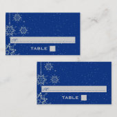 クリスタルスノー結婚フレークスブルー座席表 プレイスカード (正面/裏面)
