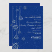 クリスタルスノー結婚フレークブルーのリハーサル 招待状 (正面/裏面)